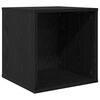 vidaXL Vinylalbum Boks Svart eik 37 x 36,5 x 38 cm Konstruert tre