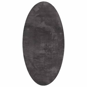 vidaXL Omr&aring;detepper Oval HUARTE Antrasitt 100 x 200 cm 100% Polyester