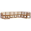 vidaXL Utend&oslash;rs sofa-sett 8 pcs Naturlig Solid akasietre