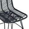 vidaXL Spisestuestol 2 pcs Svart 44,5 x 55 x 85 cm Rattan og Jern