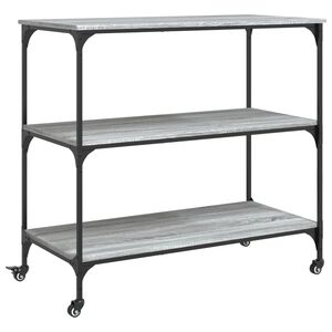 vidaXL Kj&oslash;kkentralle gr&aring; sonoma 102x50x95 cm konstruert tre