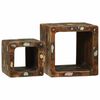 vidaXL TV Enheter 2 pcs Flerfarget 36 x 30 x 36 cm Massiv Reclaim Tre