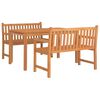 vidaXL Hagespisegruppe 3 deler heltre teak