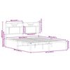 vidaXL Sengeramme uten madrass sonoma eik 140x200 cm konstruert tre