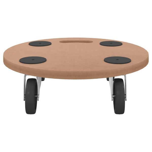 vidaXL M&oslash;beltraller 6 stk rund konstruert tre