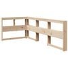 vidaXL Bokhylle sengegavl L-formet 80 cm heltre furu