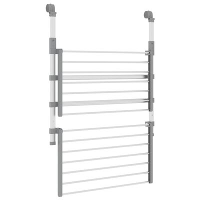 vidaXL Tørkestativ for balkong 54x25x42 cm aluminium