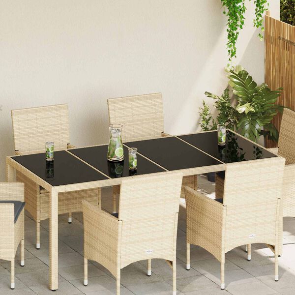 vidaXL Bordplate 4 pcs Svart herdet glass