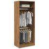 vidaXL Garderobe artisan eik 80x50x200 cm konstruert tre