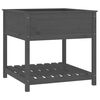 vidaXL Plantekasse med hylle gr&aring; 82,5x82,5x81 cm heltre furu