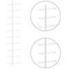 vidaXL Veggmontert vinstativ for 10 flasker 2 stk hvit metall