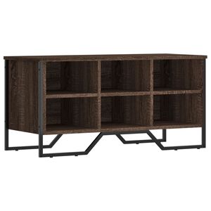 vidaXL Skohylle brun eik 90x38x45,5 cm konstruert tre