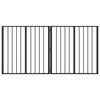 vidaXL Hundeluke 2 pcs Svart 80 x 80 cm Galvanisert St&aring;l