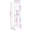 vidaXL Highboard sonoma eik 34,5x34x180 cm konstruert tre