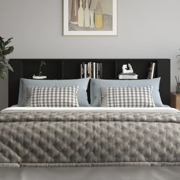 vidaXL Sengegavlskap svart 120x18,5x102,5 cm