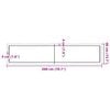 vidaXL Bordplate lysebrun 200x40x(2-6)cm behandlet heltre naturlig