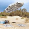 vidaXL Strandparasol Blå og hvit 263 x 263 x 272 cm