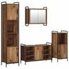 vidaXL Baderomsskapsett 4 stk. Gammelt tre 40 x 36 x 181 cm