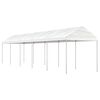 vidaXL Paviljong med tak hvit 11,15x2,28x2,69 m polyetylen