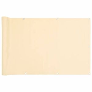 vidaXL Balkongskjerm kremhvit 300x75 cm PVC