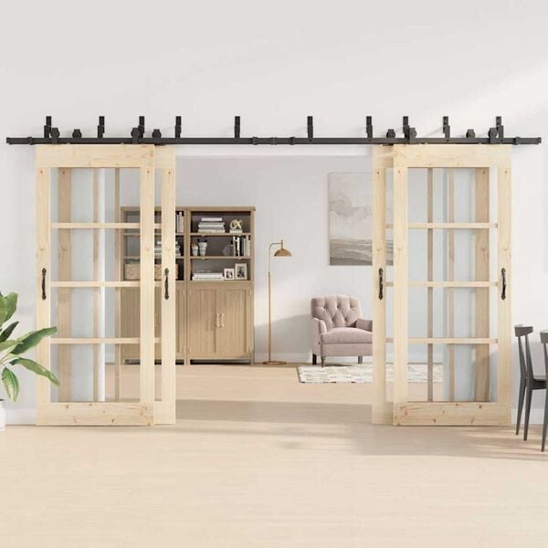 vidaXL Utstyr for skyved&oslash;r 400 cm st&aring;l svart