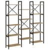 vidaXL Bokhylle 156 x 25 x 167 cm Konstruert tre Artisan Eik