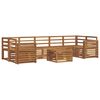 vidaXL Sofasett 8 pcs Naturlig Solid akasietre