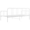 vidaXL Ramme til sovesofa hvit metall 90x200 cm