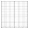 vidaXL Gabion med deksler galvanisert st&aring;l 80x20x100 cm