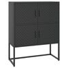 vidaXL Highboard svart 80x35x100 cm st&aring;l
