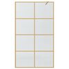 vidaXL Walk-in Dusjvegg Gull 115 x 195 cm herdet glass