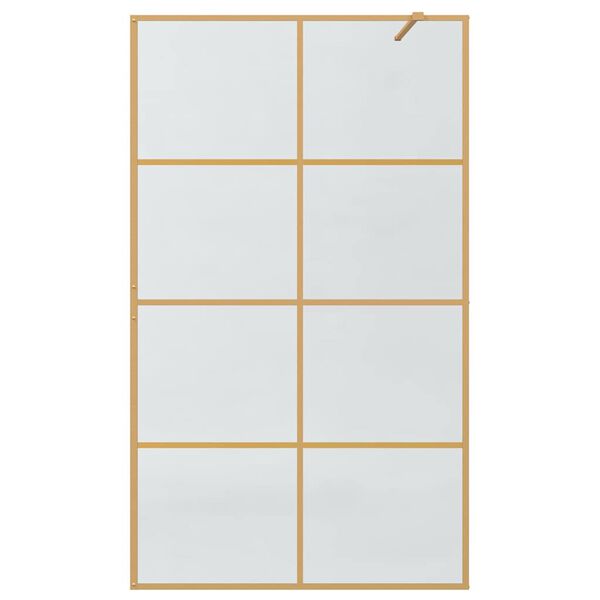 vidaXL Walk-in Dusjvegg Gull 115 x 195 cm herdet glass