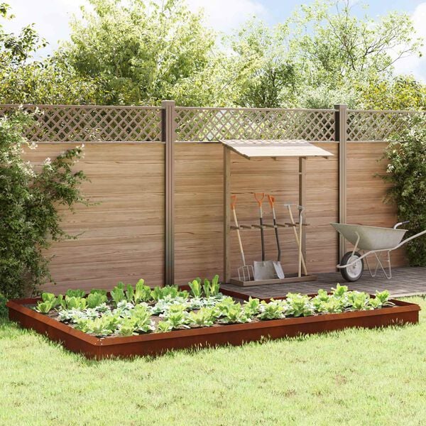 vidaXL Sneglegjerder 16 pcs Rusten Cortenst&aring;l