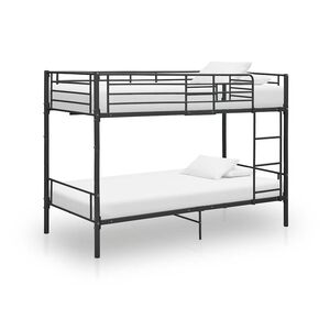 vidaXL K&oslash;yeseng svart metall 90x200 cm