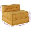 vidaXL Modulsofa 4 pcs Gul stoff