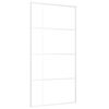 vidaXL Skyvedør frostet ESG-glass og aluminium 102,5x205 cm hvit