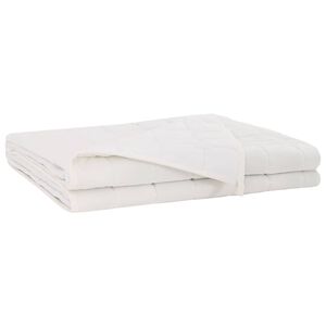 vidaXL Vektet Teppe Hvit 122 x 183 cm 9 kg 100% Bomull 205T