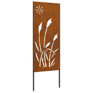 vidaXL Hageprivat skjerm Fretwork Rusten 50 x 140 cm Cortenst&aring;l