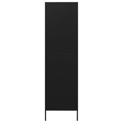 vidaXL Garderobe svart 90x50x180 cm stål