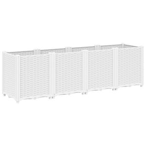 vidaXL Plantekasse hvit 160x40x53 cm PP