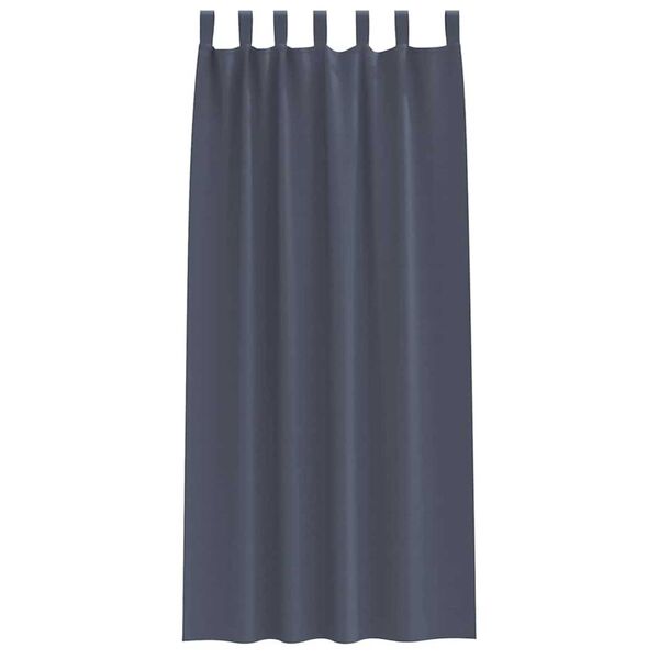 vidaXL M&oslash;rkleggende Gardiner med Ringer 2 pcs Antrasitt 260 x 140 cm