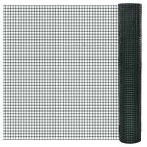 vidaXL Tr&aring;dgjerde kylling galvanisert med PVC-belegg 10x1 m gr&oslash;nn