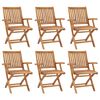 vidaXL Klappstoler 6 stk. heltre teak