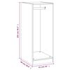vidaXL Garderobe sonoma eik 48x41x102 cm konstruert tre