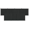 vidaXL Gjerdeplate 7 stk. 1230 x 186,5 cm WPC og Aluminium Svart