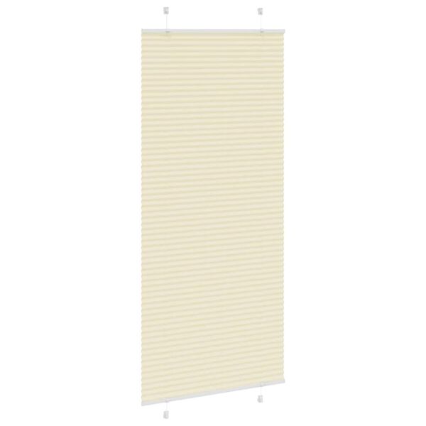 vidaXL pliss&eacute;gardin krem 95x200 cm Stoff Bredde 94,4 cm Polyester