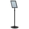 vidaXL Pedestal plakatstativ s&oslash;lv a3 PVC og st&aring;l