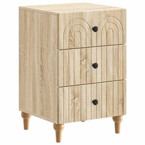 vidaXL Nattbordskap Sonoma eik 43x 41 x 66,5 cm Konstruert tre