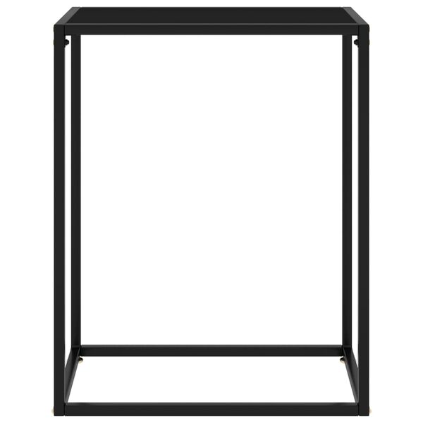 vidaXL Konsollbord svart 60x35x75 cm herdet glass