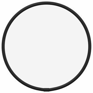 vidaXL Veggspeil svart &Oslash; 20 cm rund